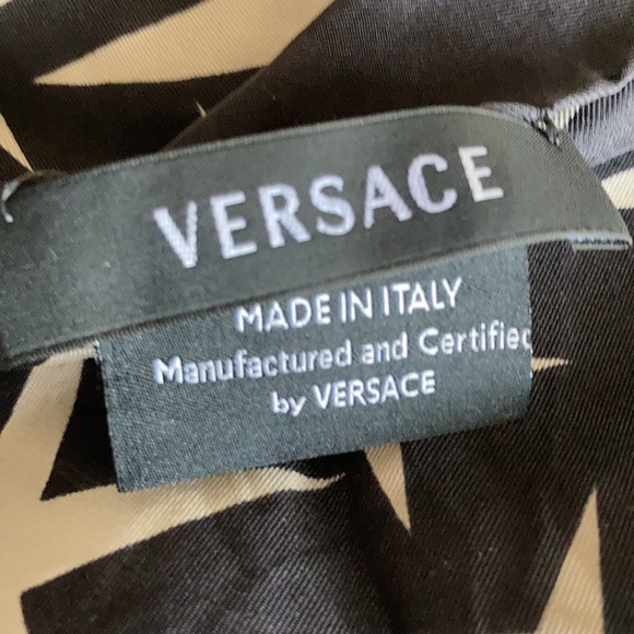 Accessories Versace Silk Scarf Black And White Star Collection Poshmark